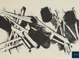 an image of a black and white drawing of a bunch of sticks