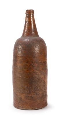 brown vase on a white background with a white background