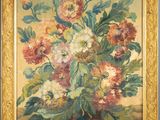 an image of a painting of flowers in a vase on a table