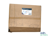 a cardboard box with a picture of a laptop on it