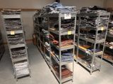 beaucoup de vêtements sur les étagères de la pièce
