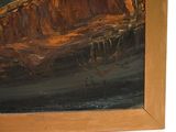 a picture of a painting of a boat in the water