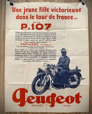 poster of a man riding a motorcycle on a wooden floor