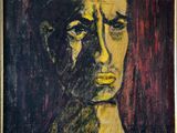 painting of a man with a beard in a gold frame