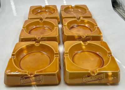 418 / P3 / Lot de 6 cendriers Cointreau en céramique.