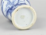 an image of a blue and white vase on a table