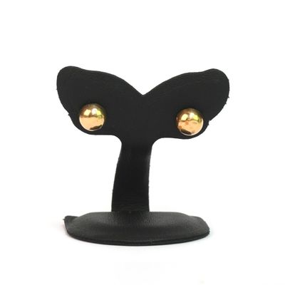 porte-boucles d'oreilles en forme de chat noir aux yeux dorés