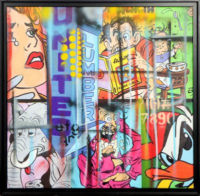 a picture of a painting on the side of a building