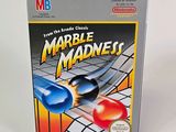 the box for the game marble madness is shown on a white surface