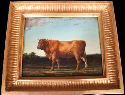 ECOLE MODERNE Le Taureau Huile sur panneau non signée - Photo 1