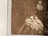 a picture of a nativity scene with a manger and a woman