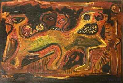 Jacques PILLE (1926-2002). Figure Cobra ou Bestials serenals…