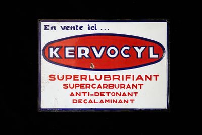 KERVOCYL Plaque émaillée rectangulaire datée décembre 1931