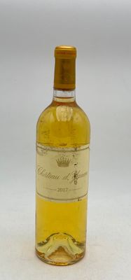 bottle of white wine with a moustache on the label