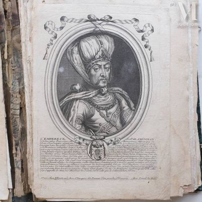 an old book with a picture of a man in a turban