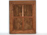a picture of an old wooden window in the corner of a room