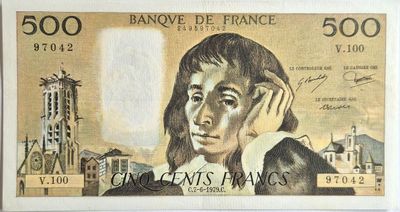 500 francs Pascal 7/6/1979 , SUP
