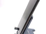 a close up of a cell phone on a stand