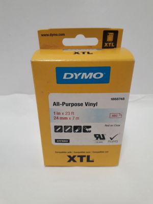 a box of dymo all purpose vinyl tape on a white surface