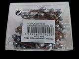 a package of pins in a plastic container with a barcode on it