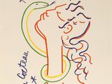 une image représentant une affiche sur laquelle figure le dessin d'une femme tenant un serpent