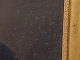 an old painting of a man in a black suit and tie