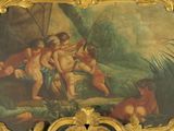 a picture of a painting on the wall of a room