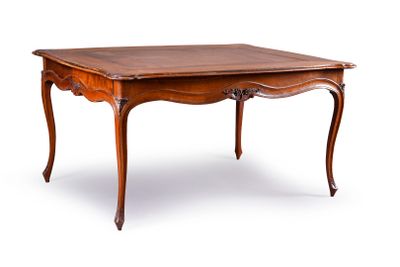 a wooden table with a wooden top on a white background