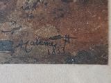 a picture of a painting on the wall of a room