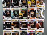 many different types of pop vinyl figures on display