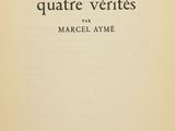 an open book with a black and white title on it