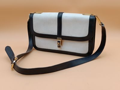 Fred Paris – Sac bride réglable en cuir blanc marine piquet …