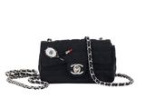 chanel black quilted mini flap bag