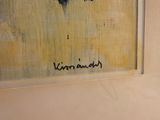 a picture of a painting on the wall of a bathroom