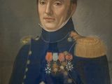 portrait of a man in a military uniform with medals and a hat