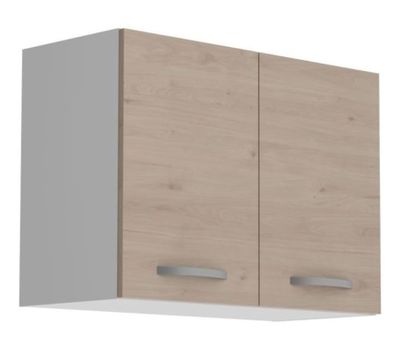 un gros plan d'une armoire en bois à deux portes