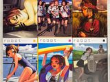 Plusieurs images de personnages d'anime sont présentées dans une série d'images