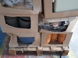 two boxes stacked on top of each other on a pallet