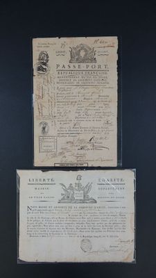 un vieux document sur lequel figure l'image d'un homme à cheval