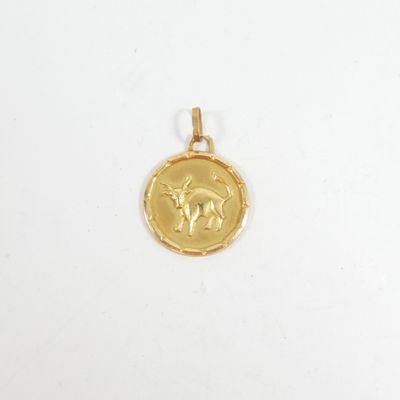 une pièce d'or représentant un cheval sur un fond blanc