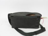 a small black bag with a handle on it