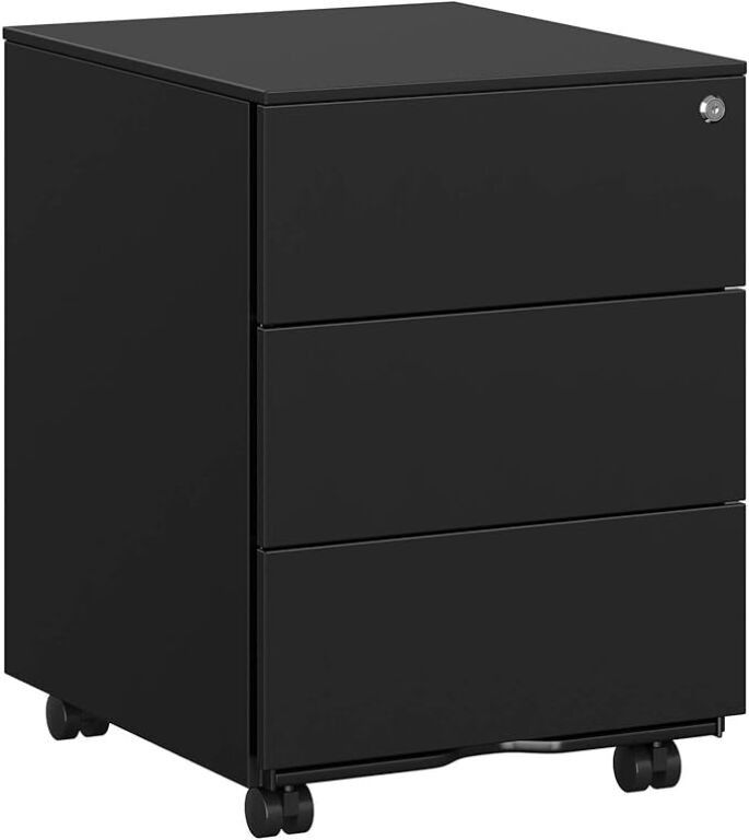 SONGMICS - Un caisson de bureau métallique verrouillable à 3…
