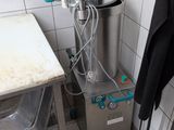 a machine that is sitting in the corner of a room