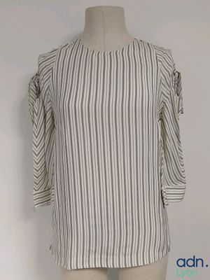 SANDRO - Blouse rayée - Taille 1 - Neuf - Ce lot chez vous p…