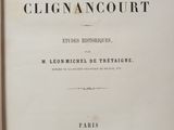 an old book with a black and white title on it