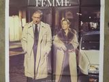 an old movie poster of a man and a woman standing in front of a car