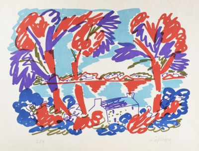 LAPICQUE Charles (1898-1988) "La baie de Pommelin" (1969) - Photo 1