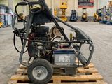 a machine that is sitting on a pallet in a warehouse