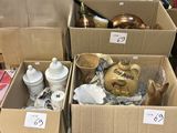 many boxes with different items in them on display