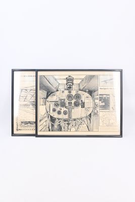 an image of a drawing of a plane on a piece of paper
